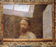 Edouard Vuillard Bamboo basket with a self-portrait mirror oil painting on canvas